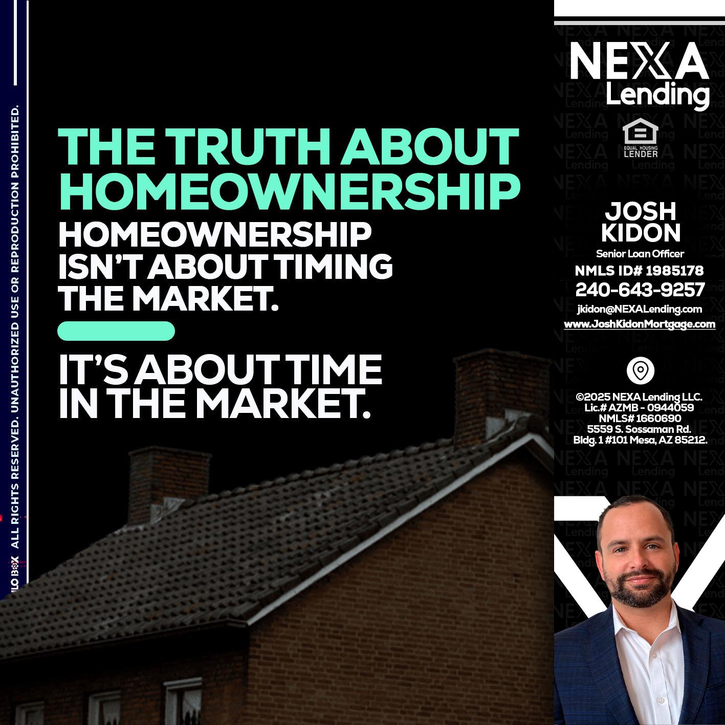THE TRUTH ABOUT - Joshua Kidon -Senior Loan Officer
