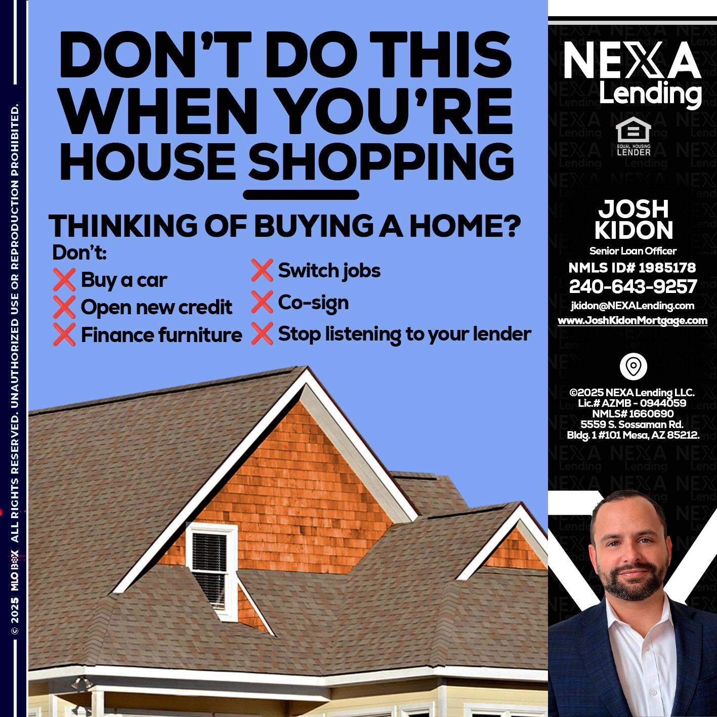 DONT DO THIS - Joshua Kidon -Senior Loan Officer