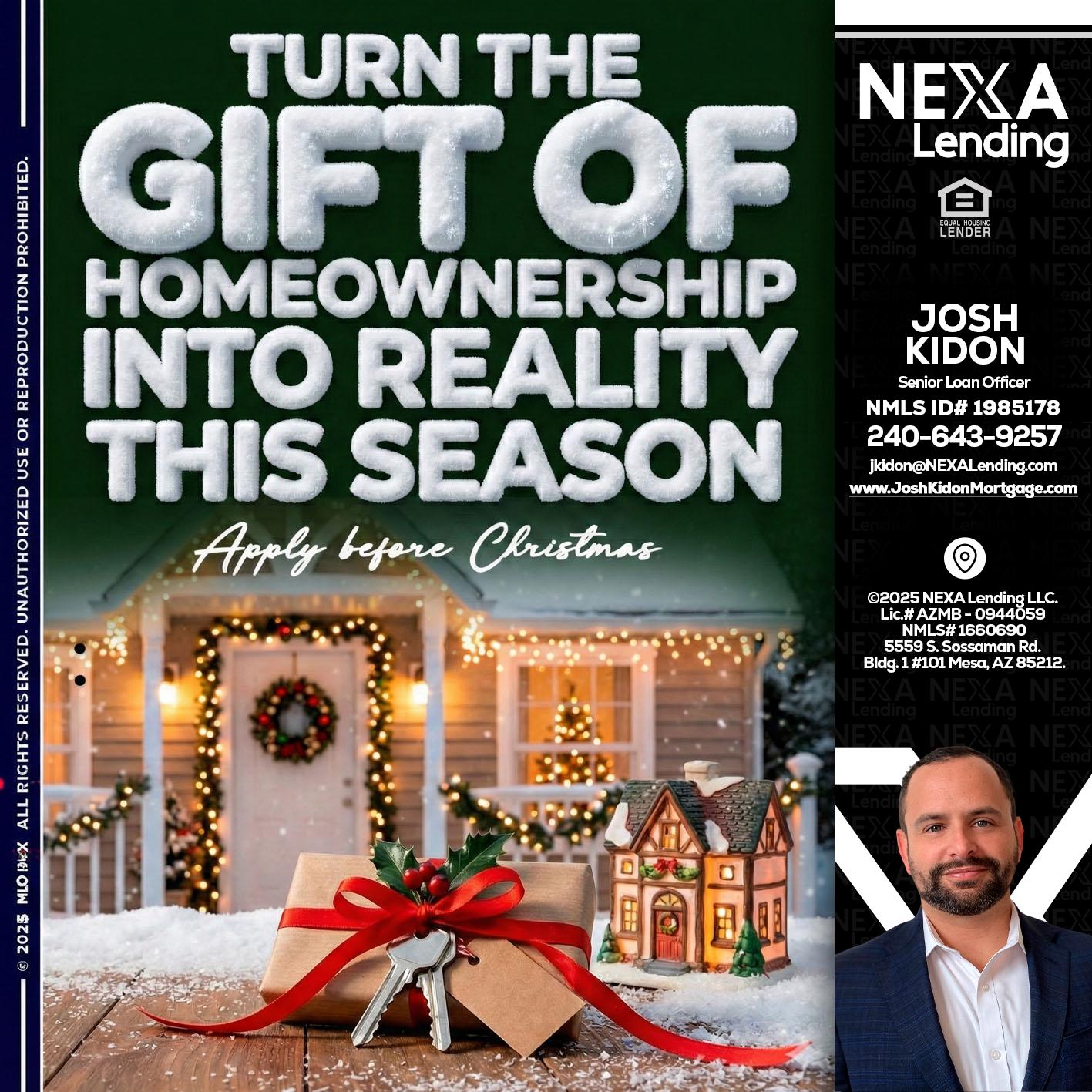 TURN GIFTS - Joshua Kidon -Senior Loan Officer