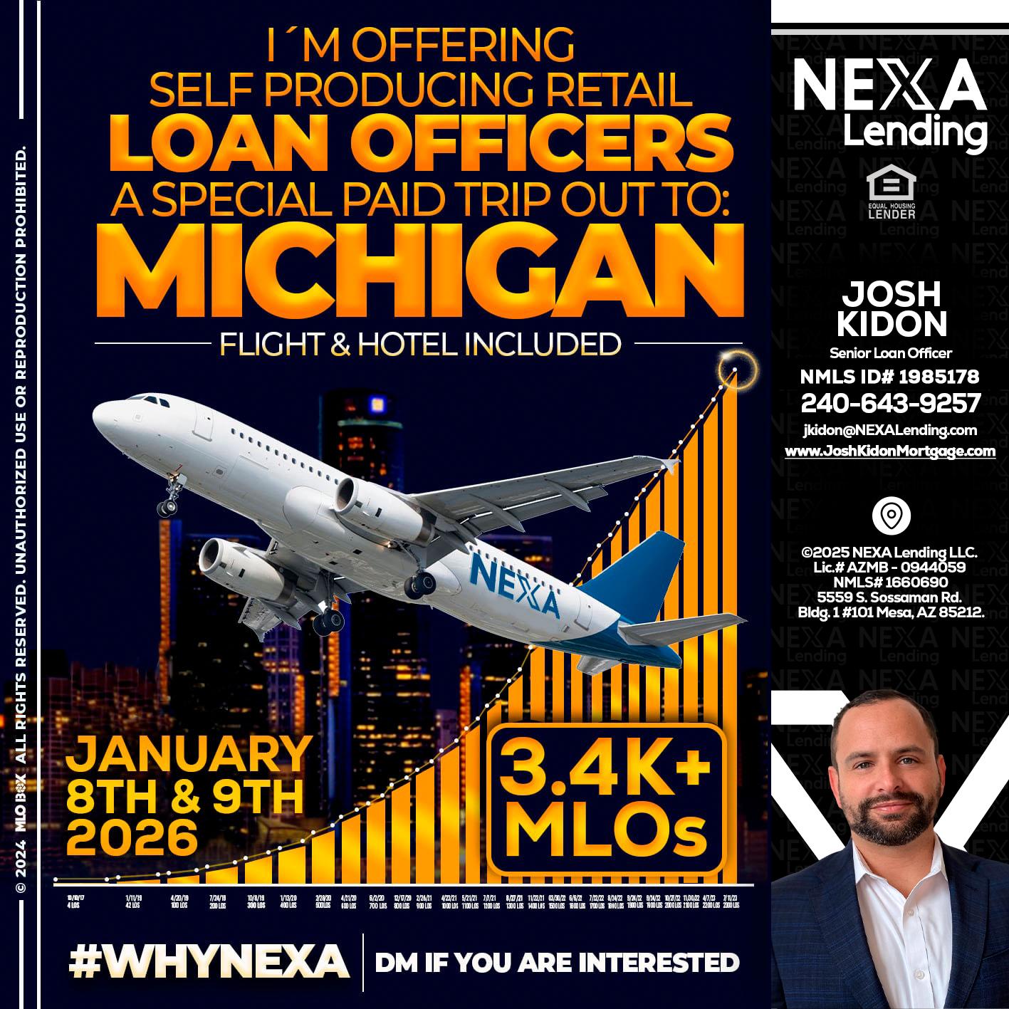 MICHIGAN TRIP - Joshua Kidon -Senior Loan Officer