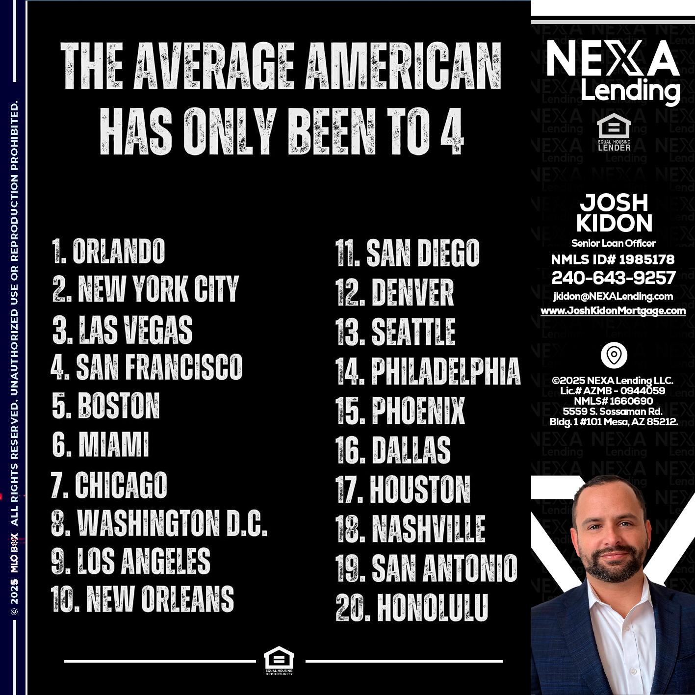 THE AVERAGE AMERICAN - Joshua Kidon -Senior Loan Officer