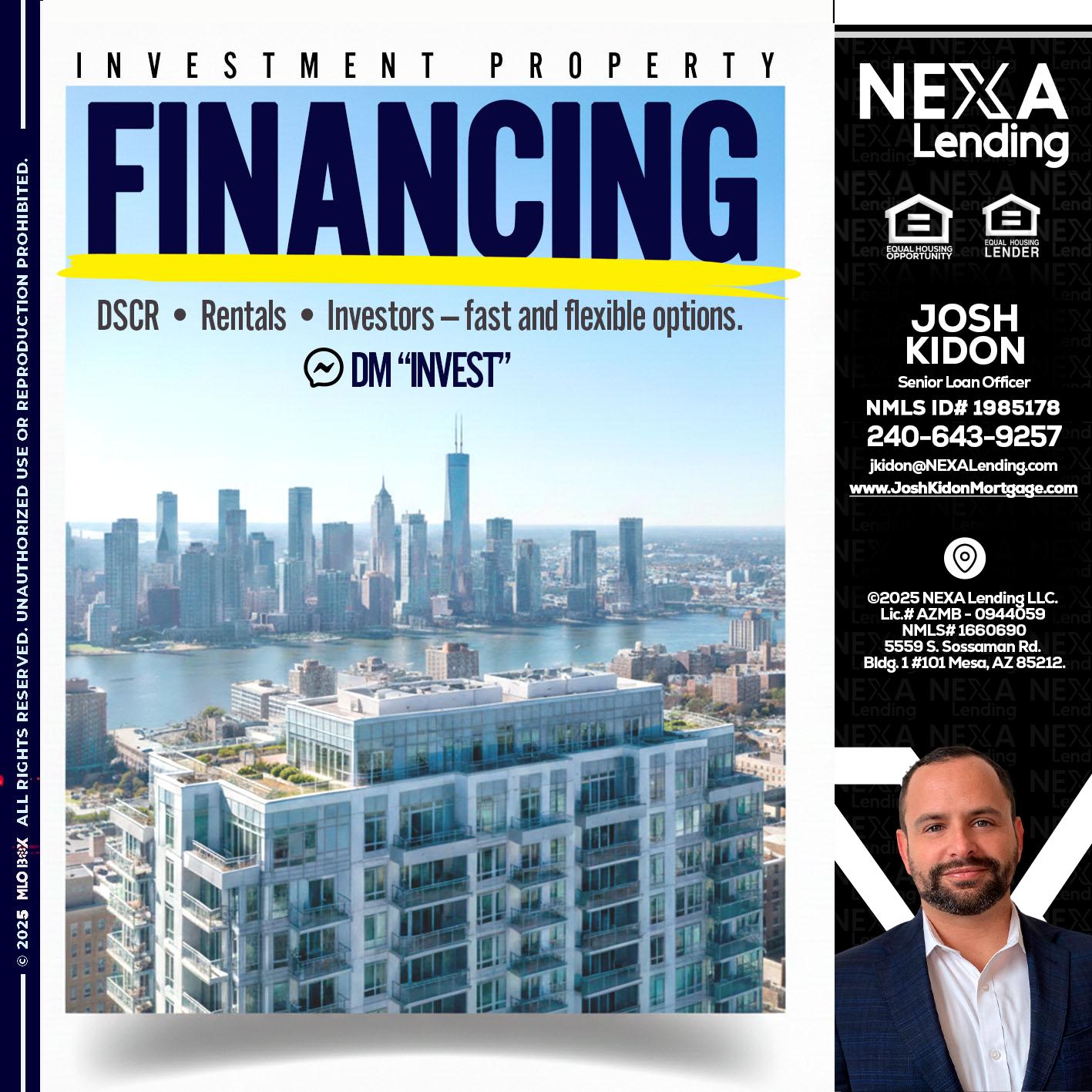 FINANCING - Joshua Kidon -Senior Loan Officer