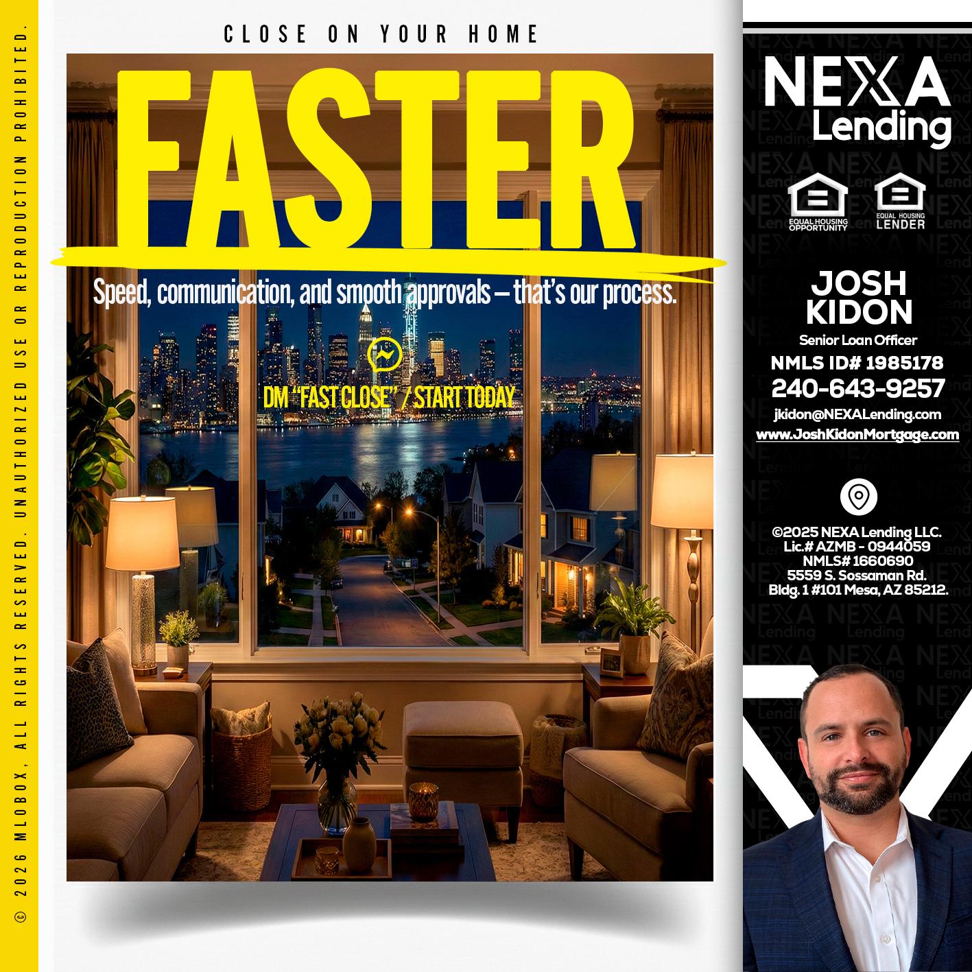 FASTER - Joshua Kidon -Senior Loan Officer