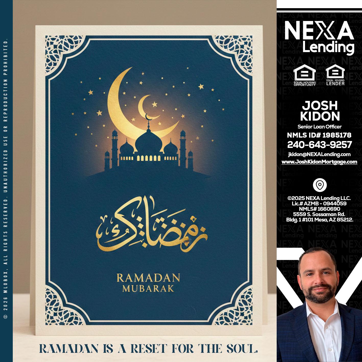 HAPPY RAMADAN - Joshua Kidon -Senior Loan Officer