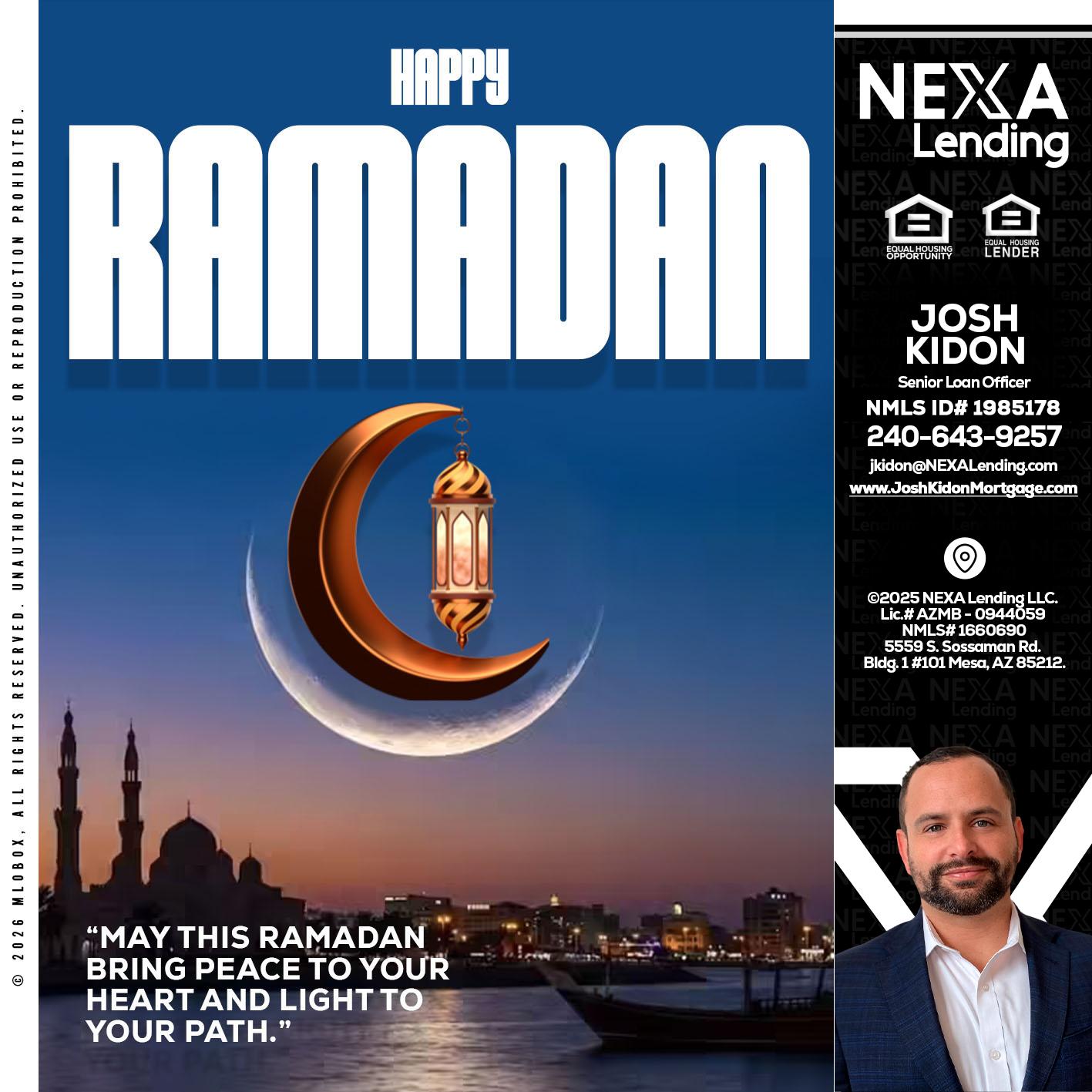 RAMADAN - Joshua Kidon -Senior Loan Officer