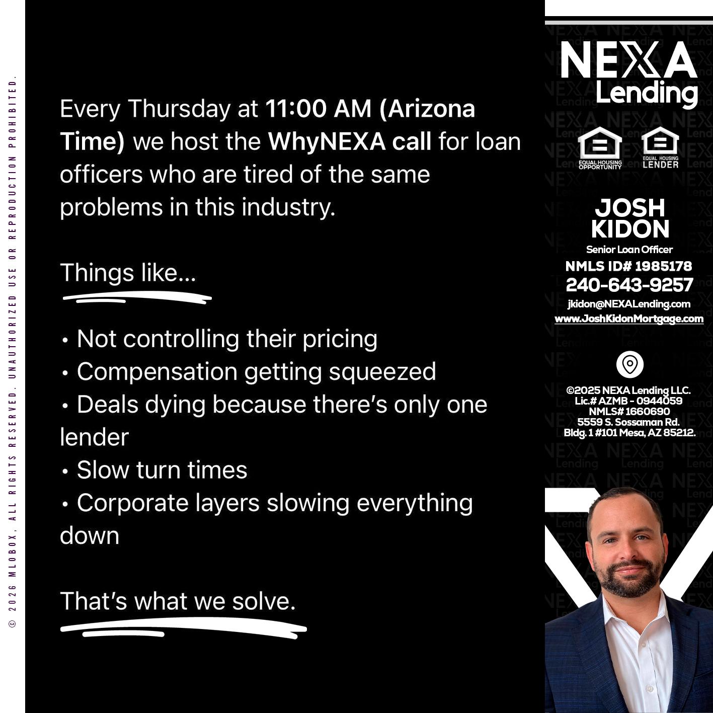 WHY NEXA - Joshua Kidon -Senior Loan Officer