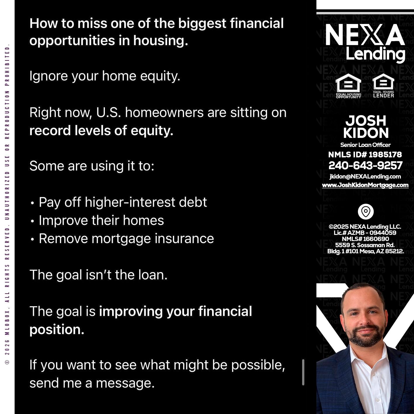 how to miss - Joshua Kidon -Senior Loan Officer