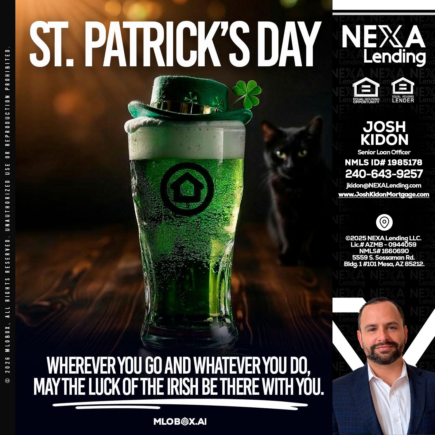 st. Patricks day - Joshua Kidon -Senior Loan Officer