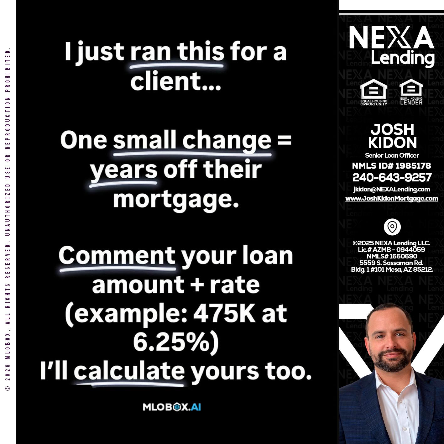 I JUST RAN - Joshua Kidon -Senior Loan Officer