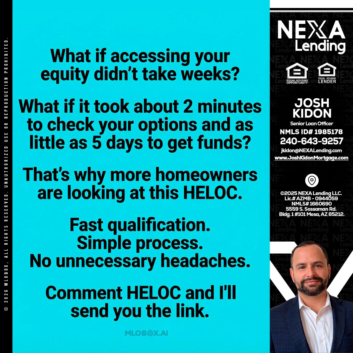 what if - Joshua Kidon -Senior Loan Officer