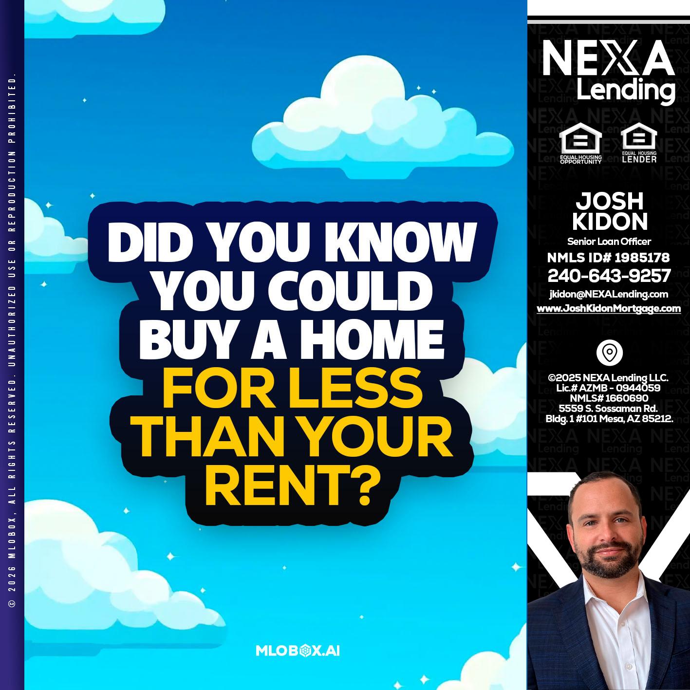 DID YOU KNOW - Joshua Kidon -Senior Loan Officer