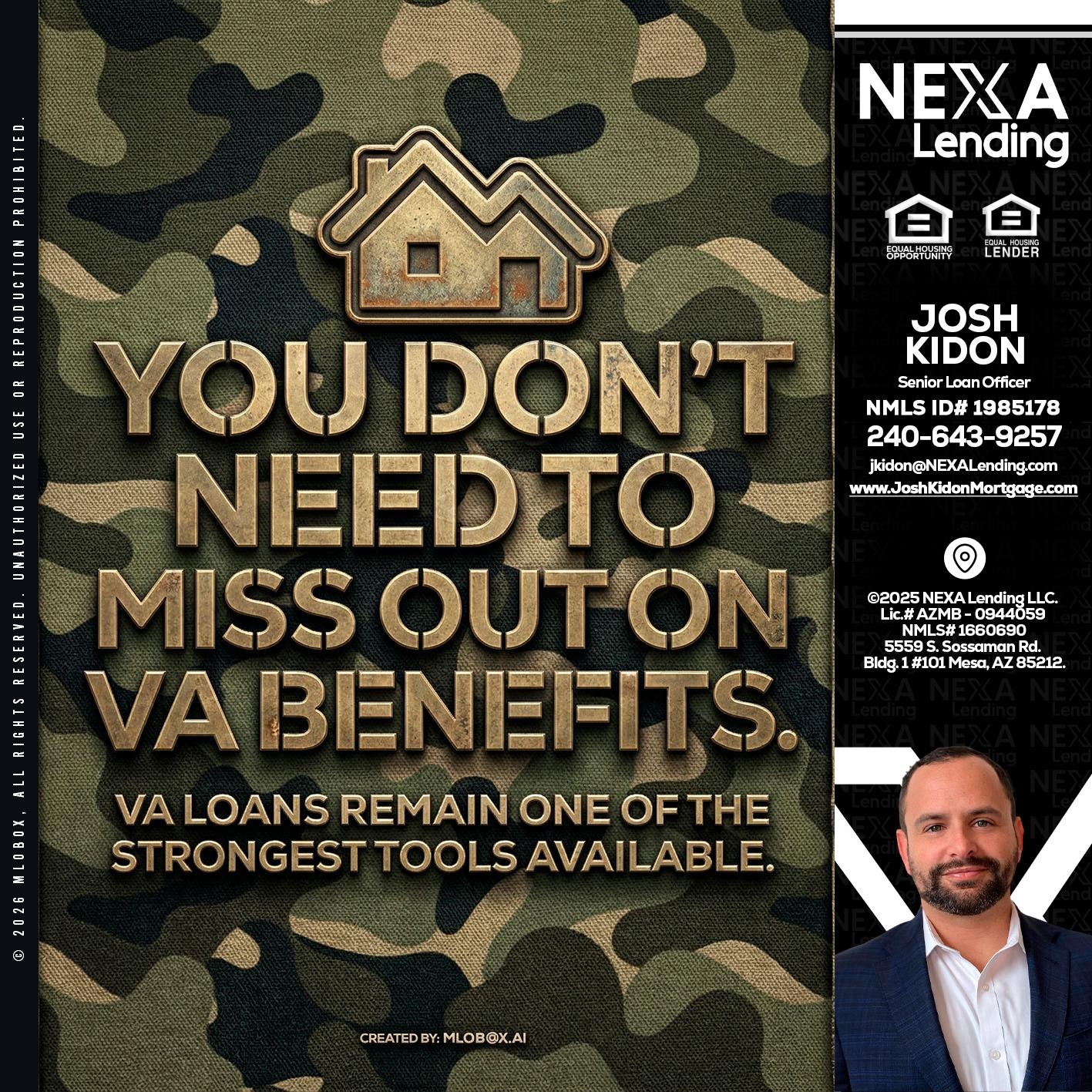 you don't need - Joshua Kidon -Senior Loan Officer