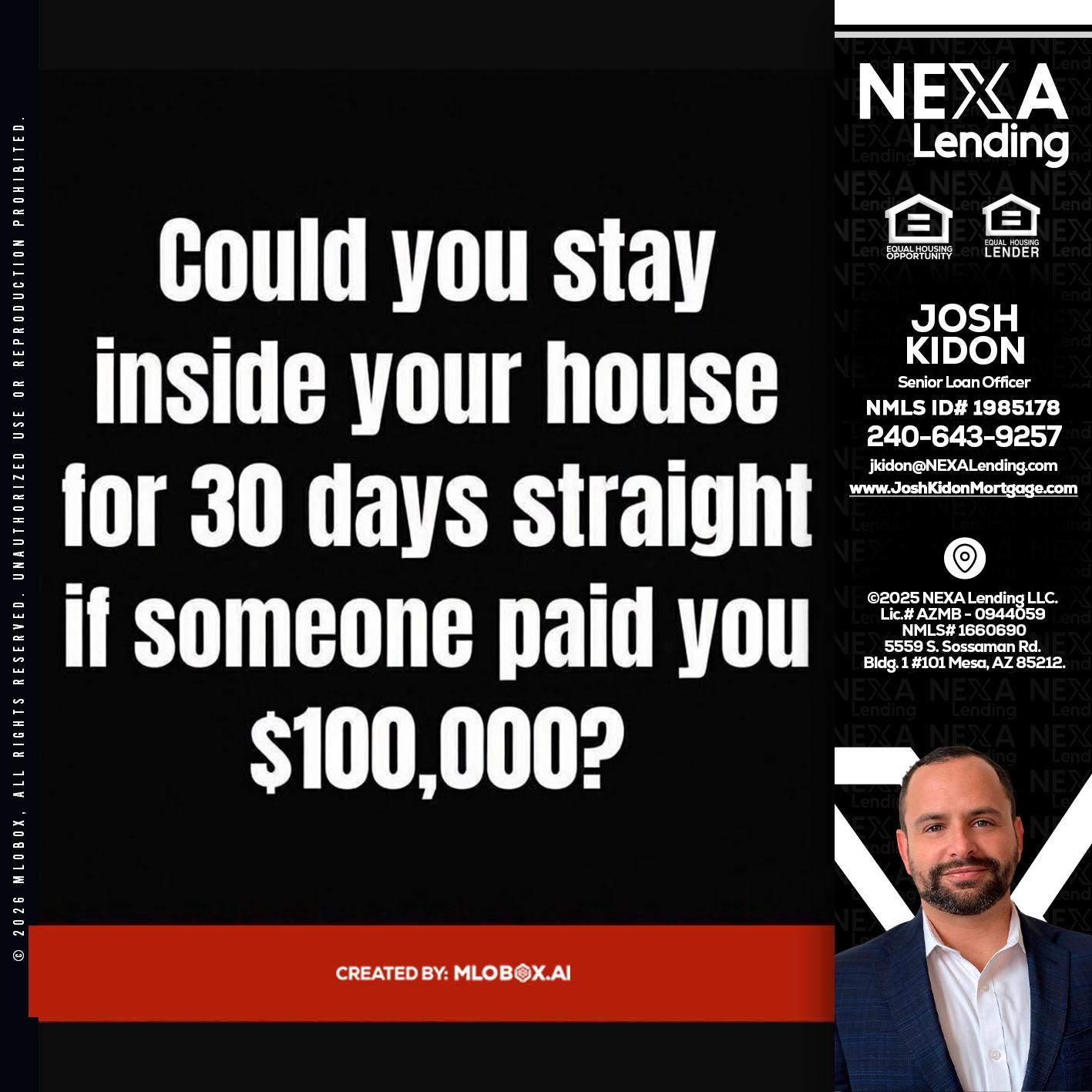 COULD YOU STAY - Joshua Kidon -Senior Loan Officer