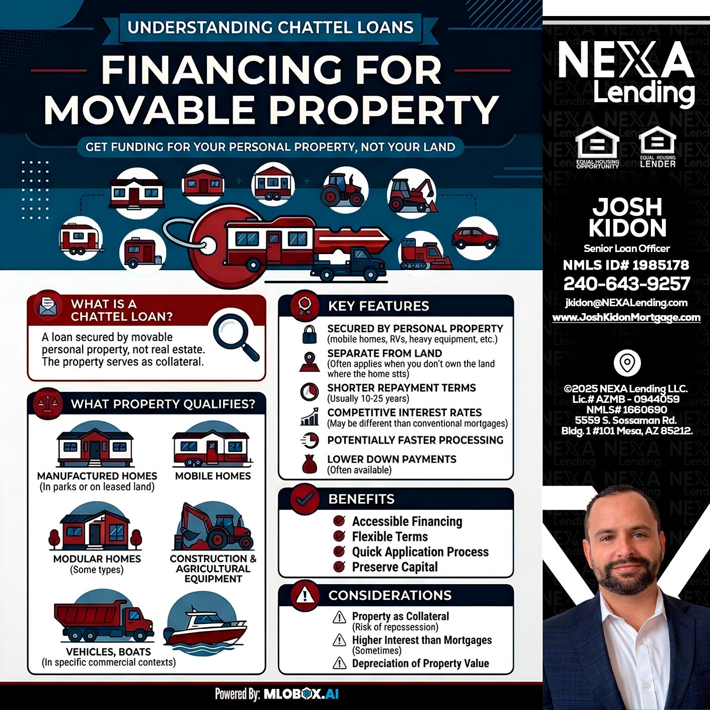 Chattel Loans - Joshua Kidon -Senior Loan Officer