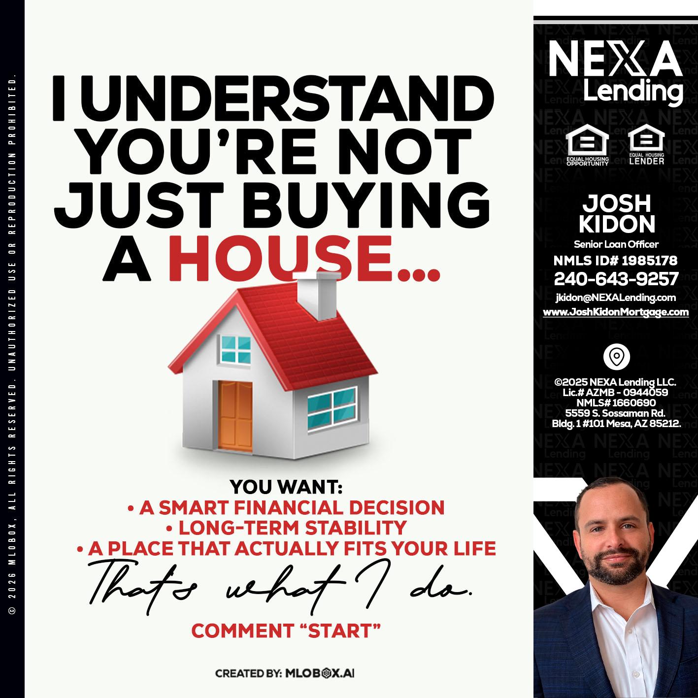 I UNDERSTAND - Joshua Kidon -Senior Loan Officer