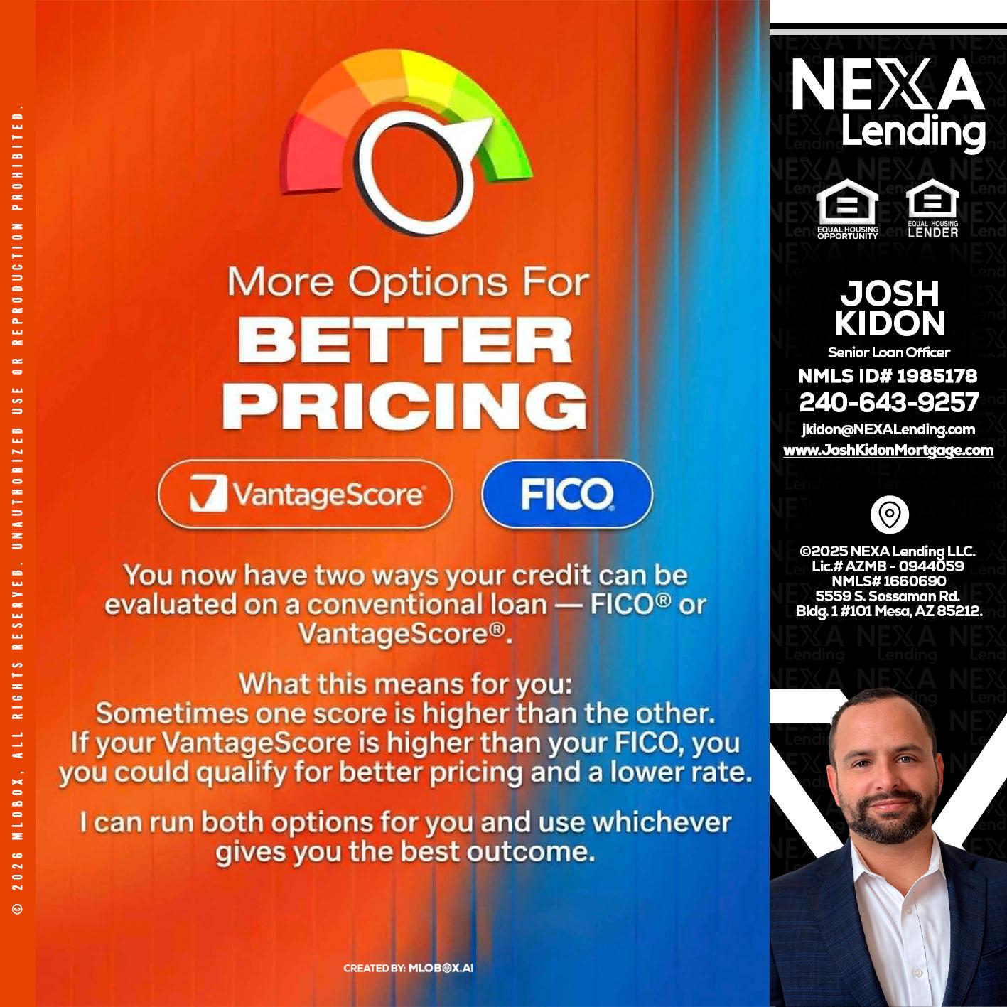 BETTER PRICING - Joshua Kidon -Senior Loan Officer