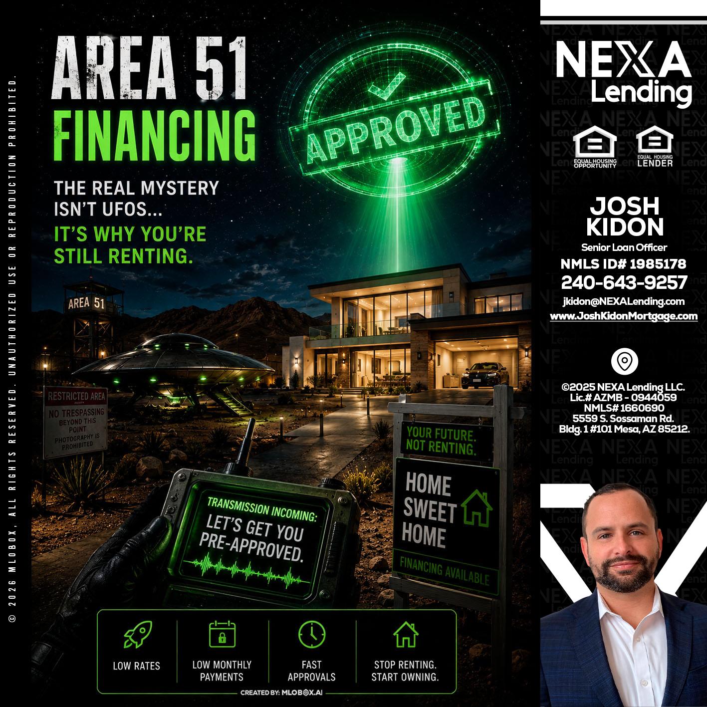 AREA 51 - Joshua Kidon -Senior Loan Officer