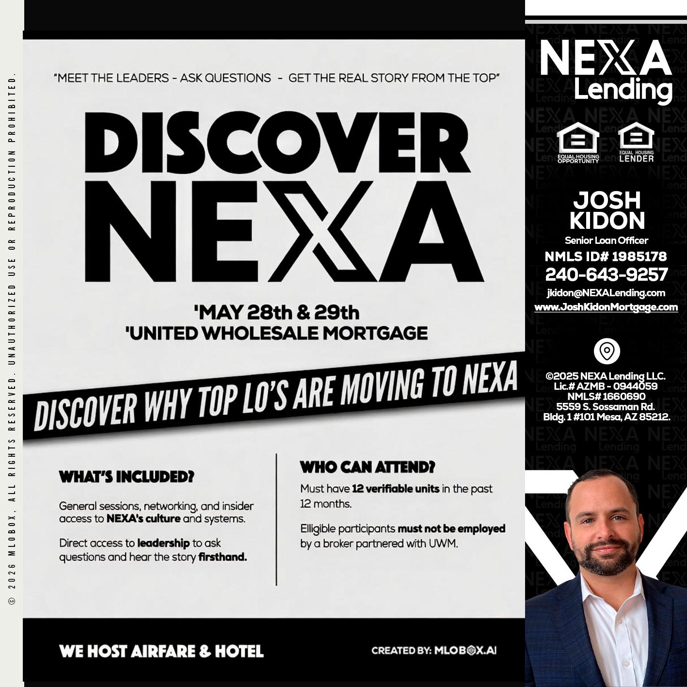 DISCOVER NEXA - Joshua Kidon -Senior Loan Officer