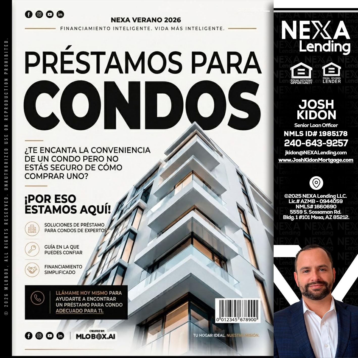 PRESTAMOS PARA CONDOS - Joshua Kidon -Senior Loan Officer