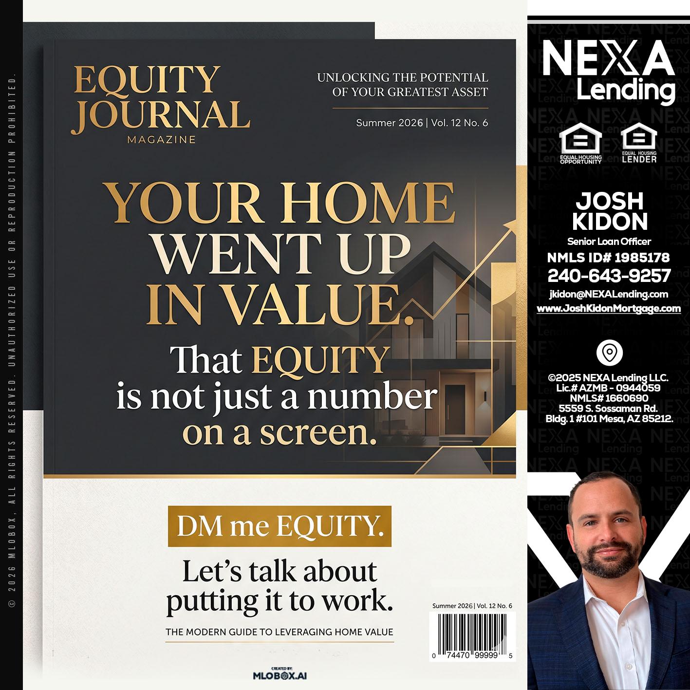 YOUR HOME - Joshua Kidon -Senior Loan Officer