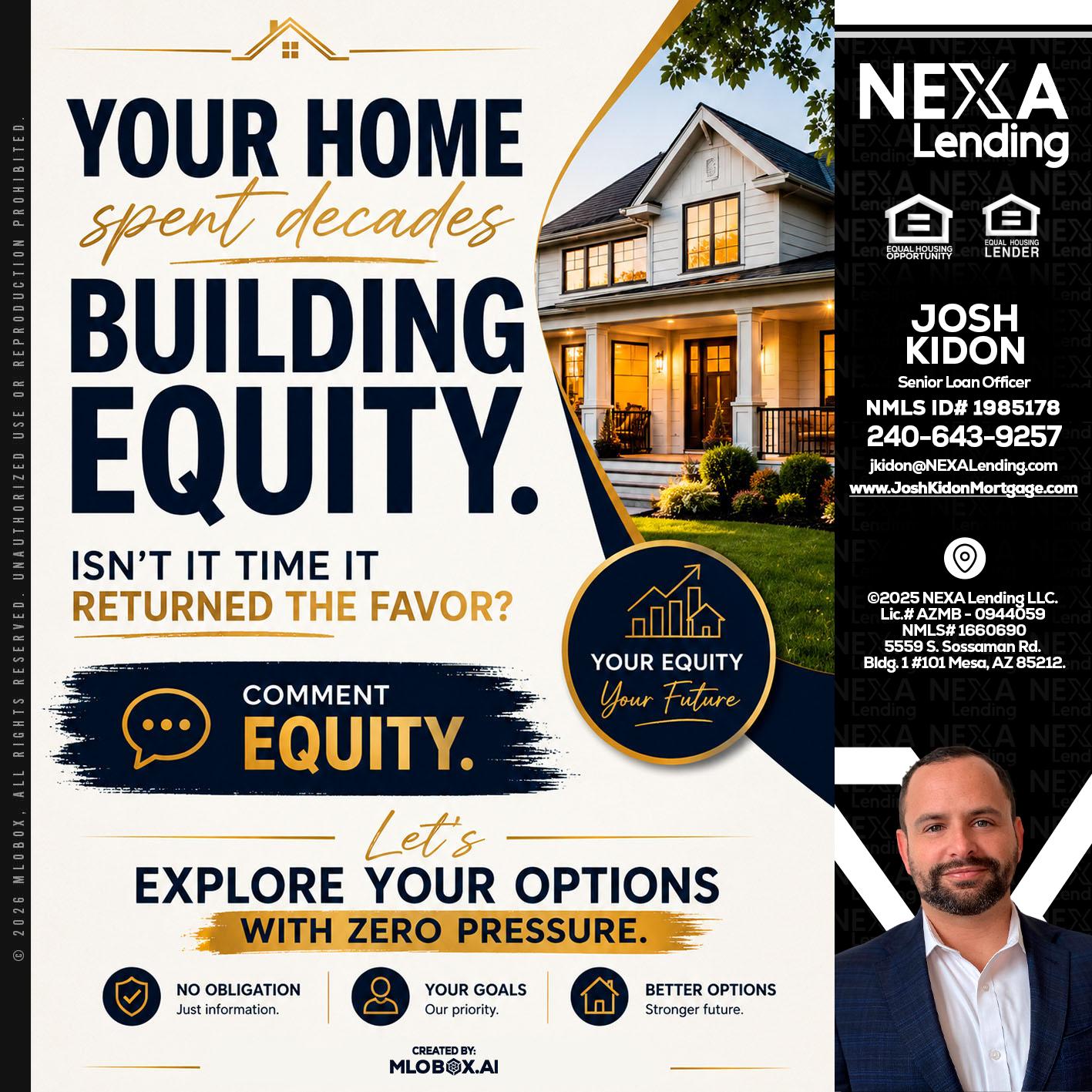 building equity - Joshua Kidon -Senior Loan Officer