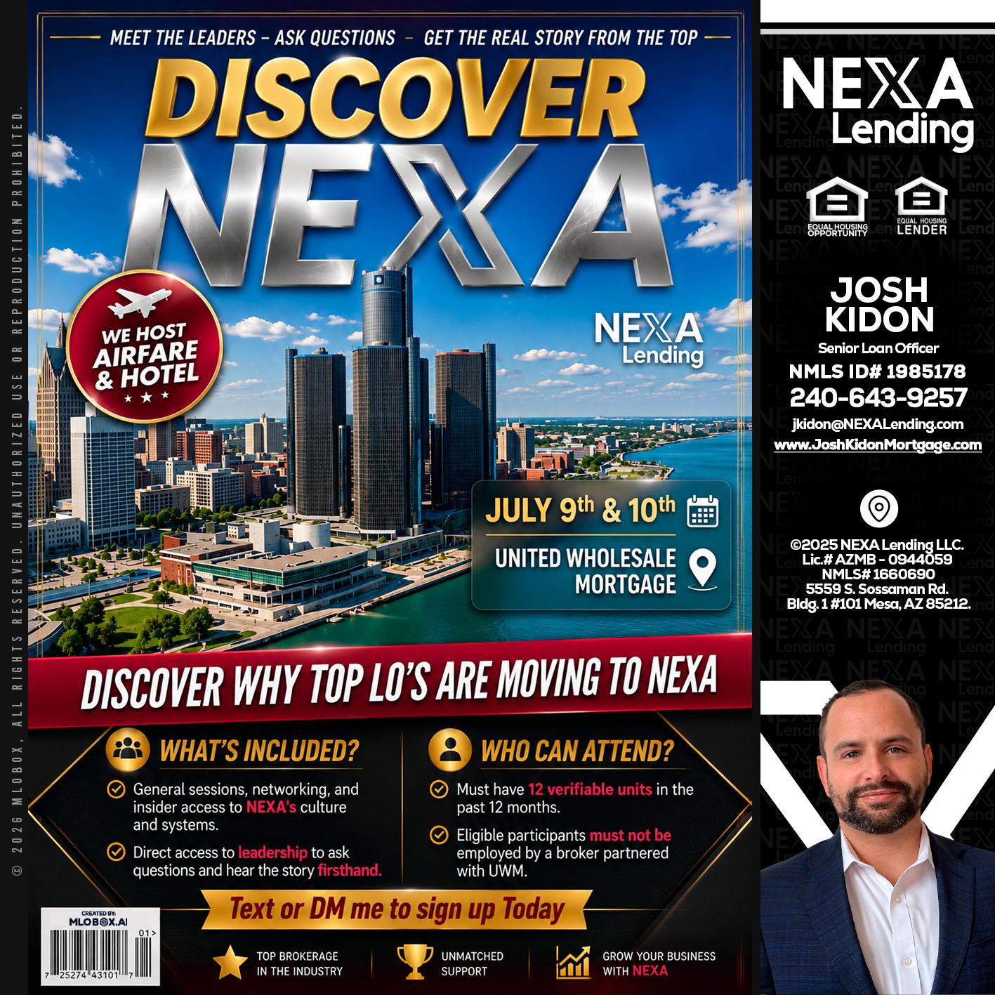 DISCOVER NEXA - Joshua Kidon -Senior Loan Officer