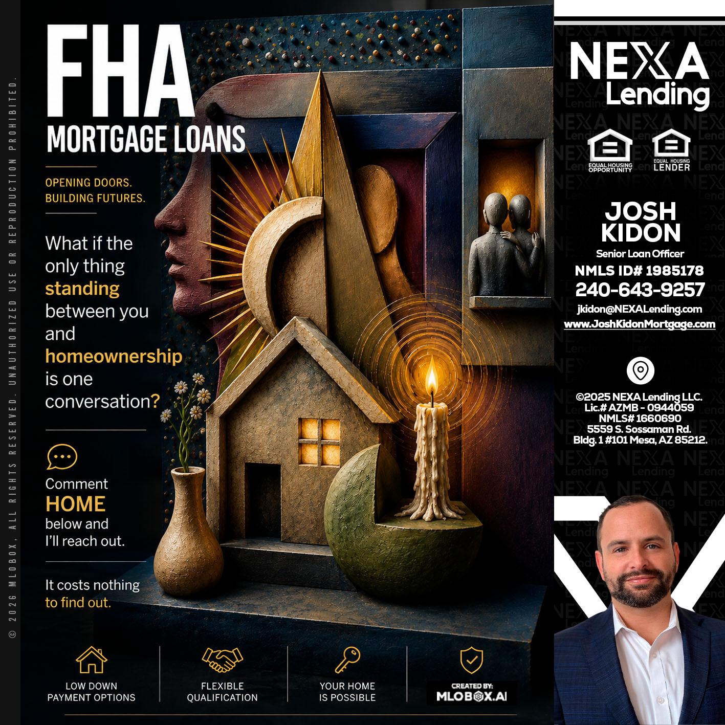 FHA - Joshua Kidon -Senior Loan Officer