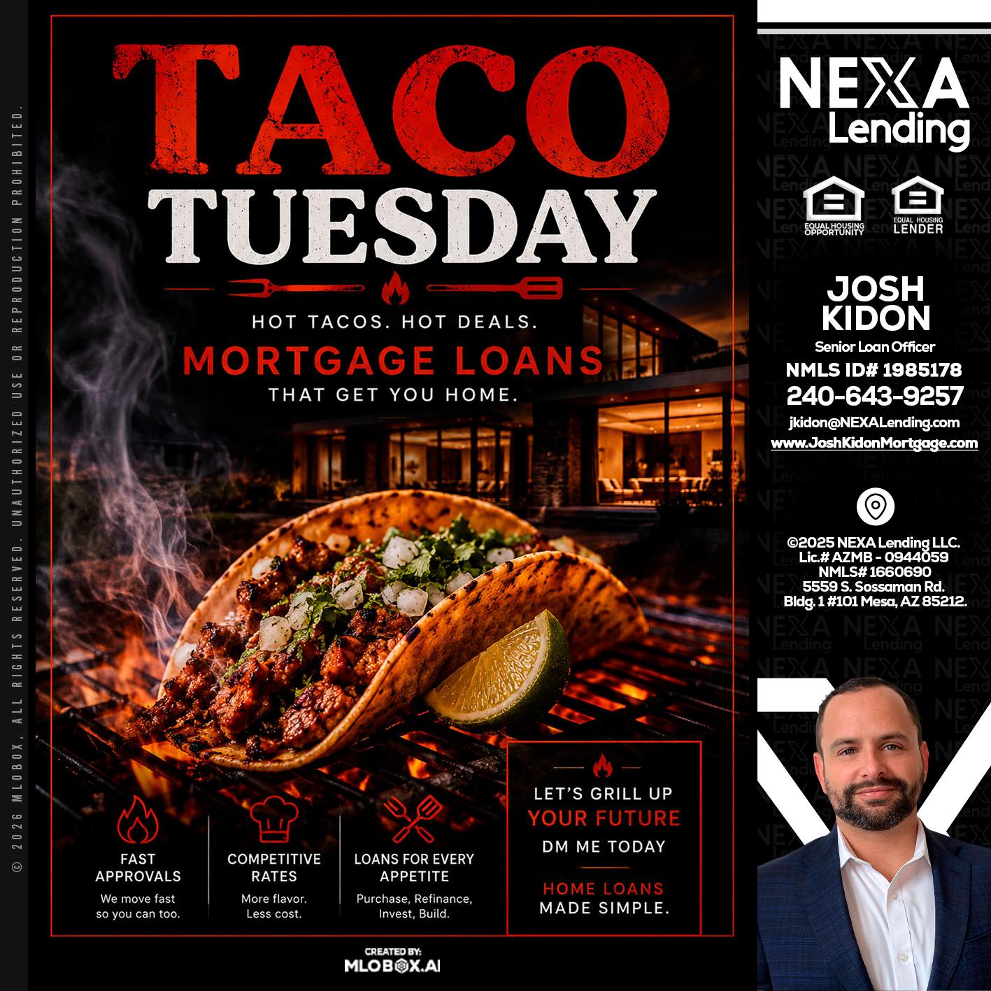 TACO TUESDAY - Joshua Kidon -Senior Loan Officer