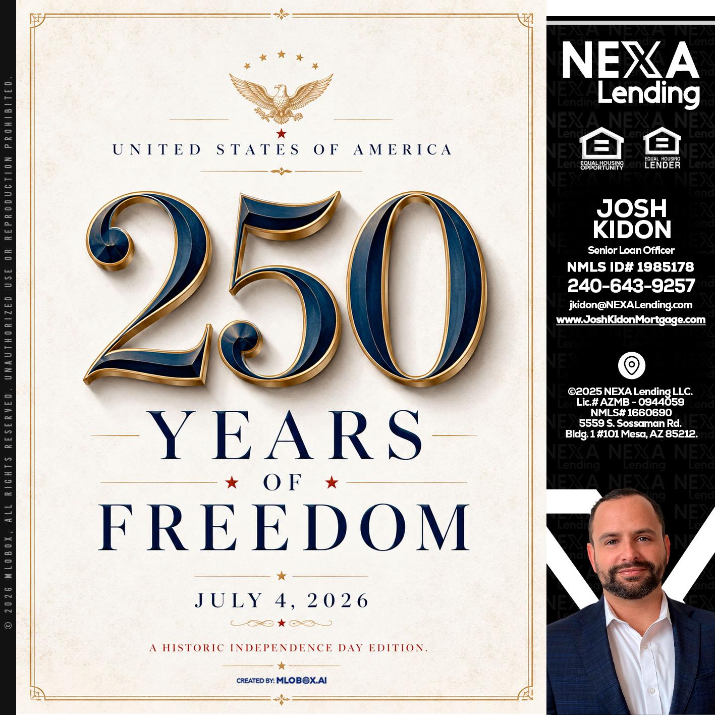 250 YEARS - Joshua Kidon -Senior Loan Officer