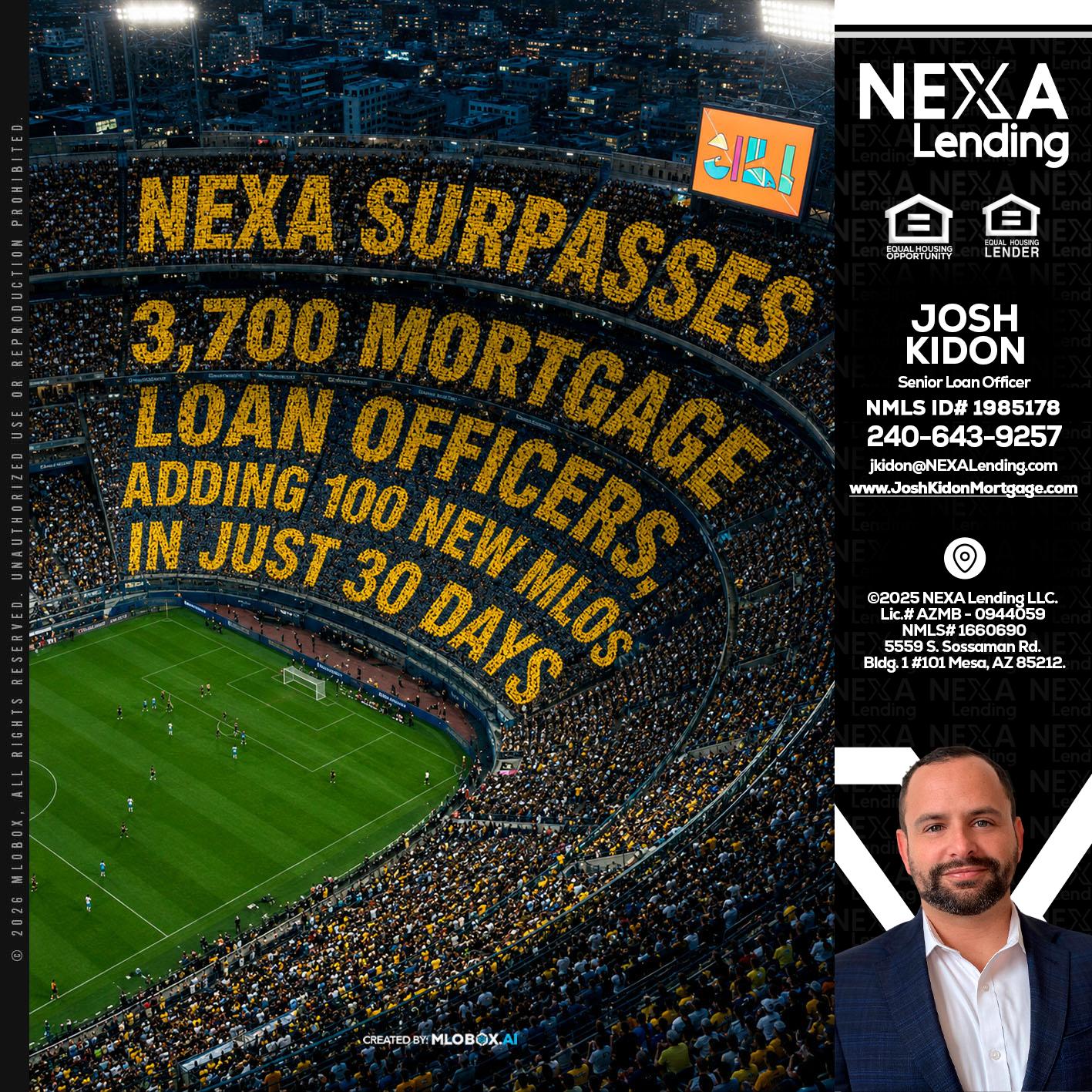 NEXA SURPASSES - Joshua Kidon -Senior Loan Officer