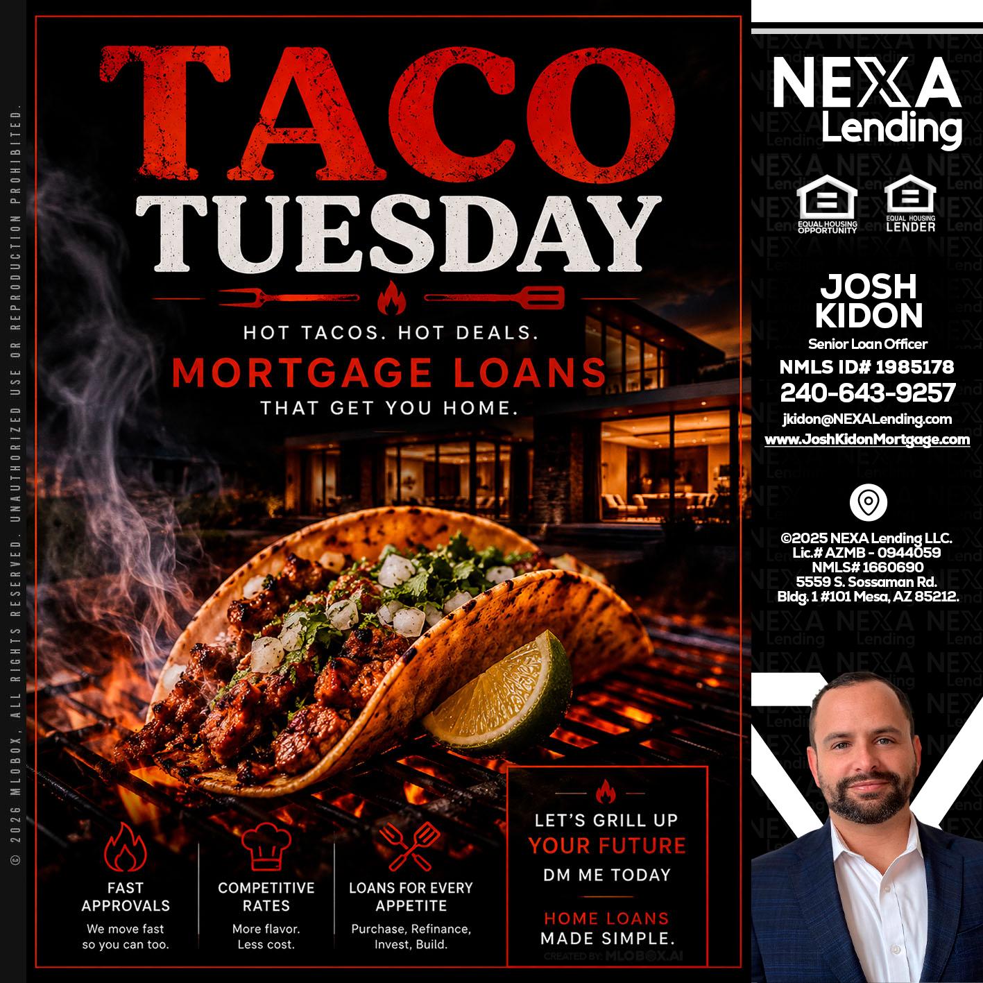TACO TUESDAY - Joshua Kidon -Senior Loan Officer