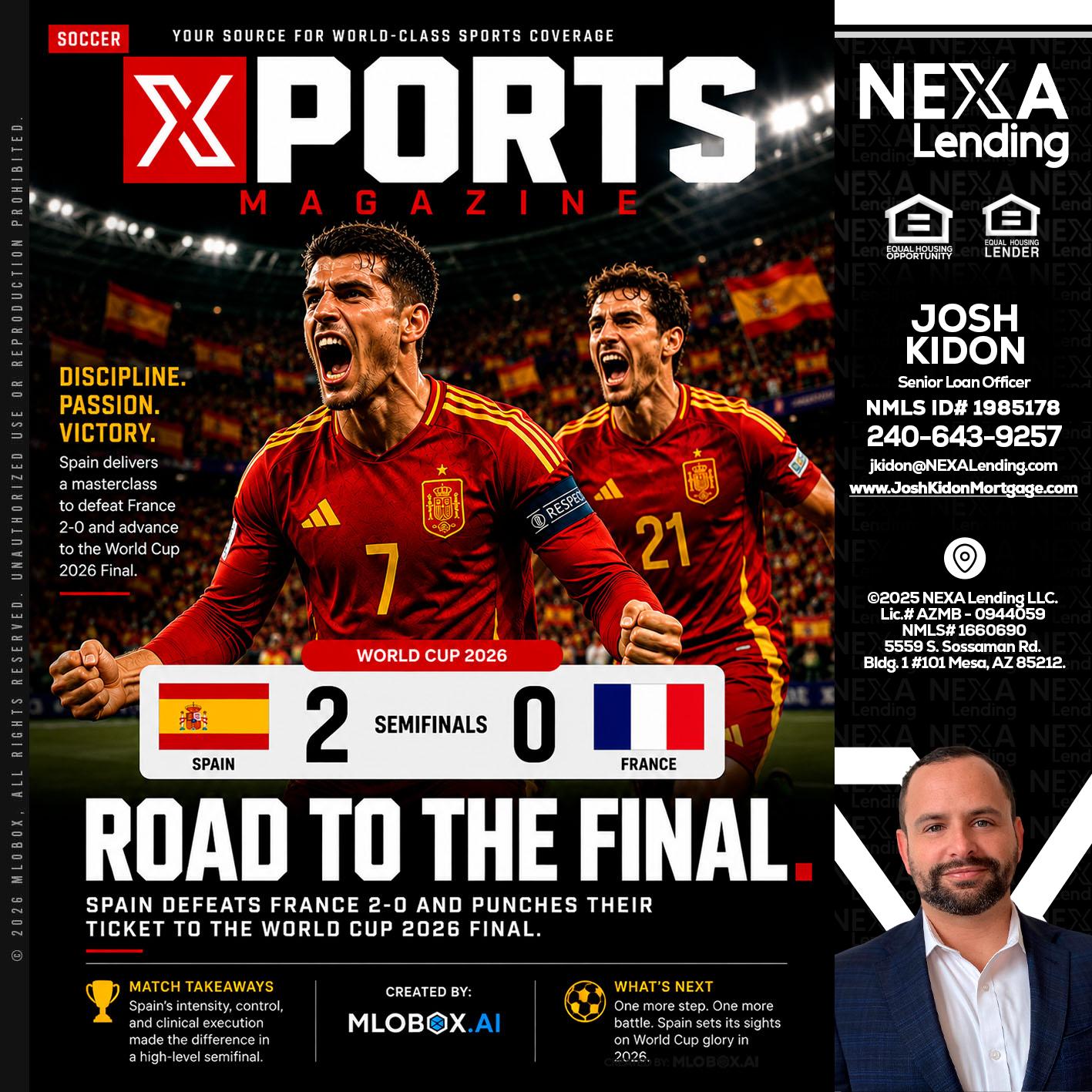 XPORTS WORLD CUP 2026 - Joshua Kidon -Senior Loan Officer