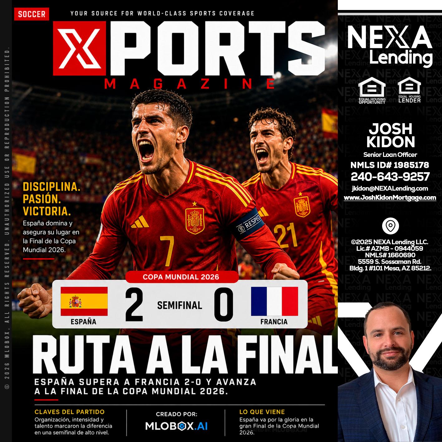 XPORTS COPA MUNDIAL 2026 - Joshua Kidon -Senior Loan Officer