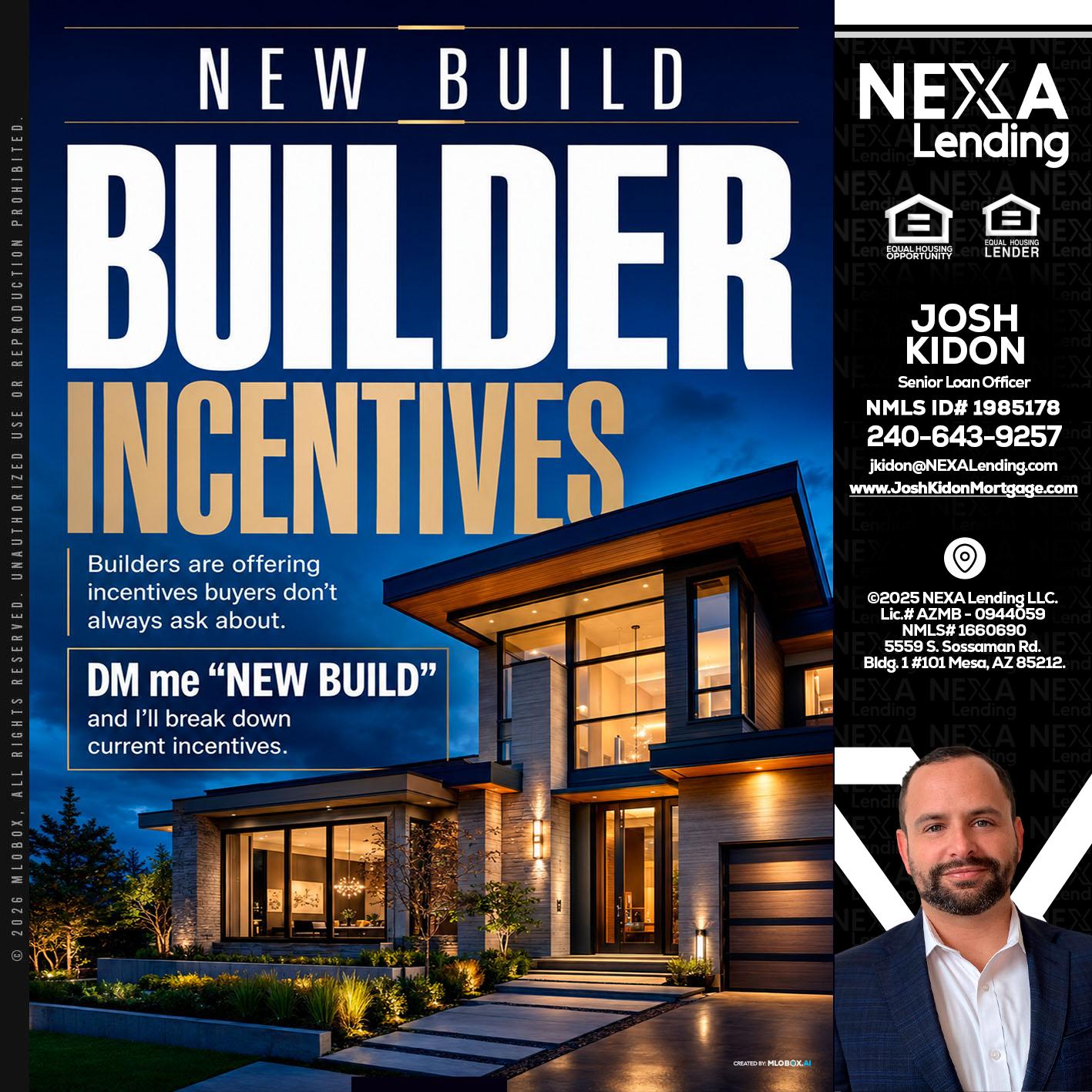 NEW BUILDER - Joshua Kidon -Senior Loan Officer