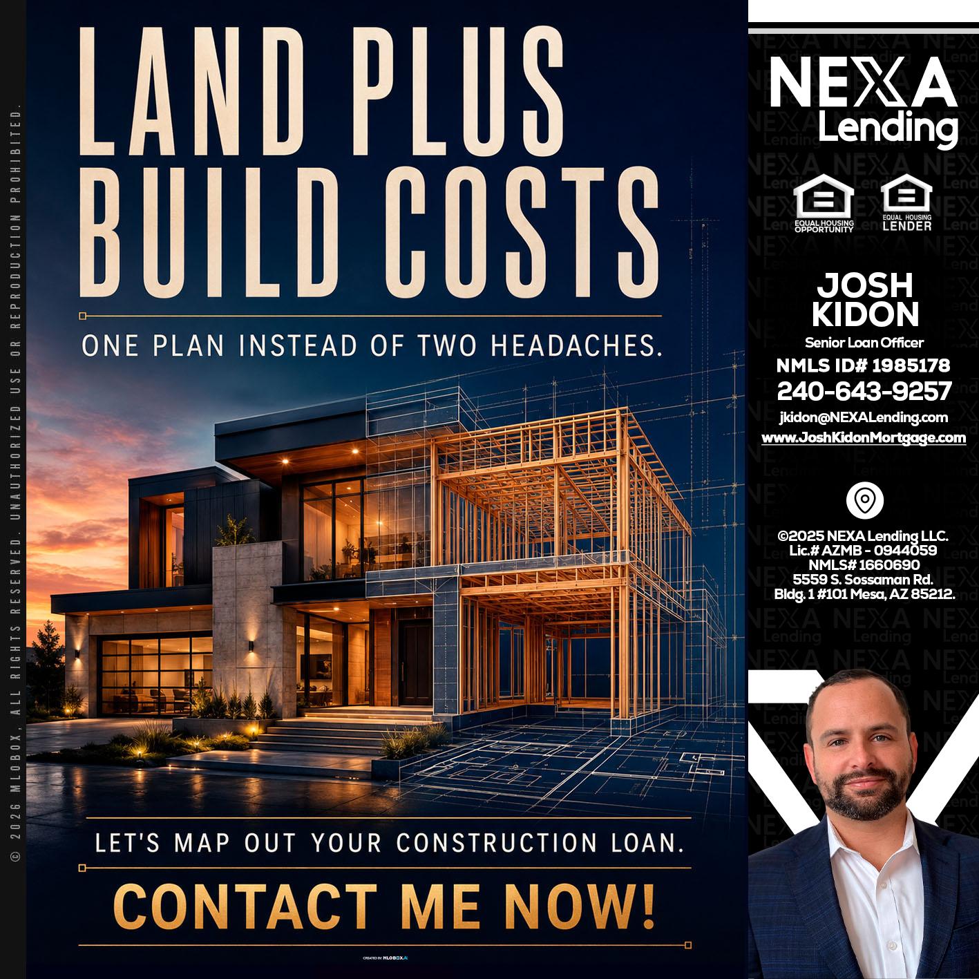 LAND PLUS - Joshua Kidon -Senior Loan Officer
