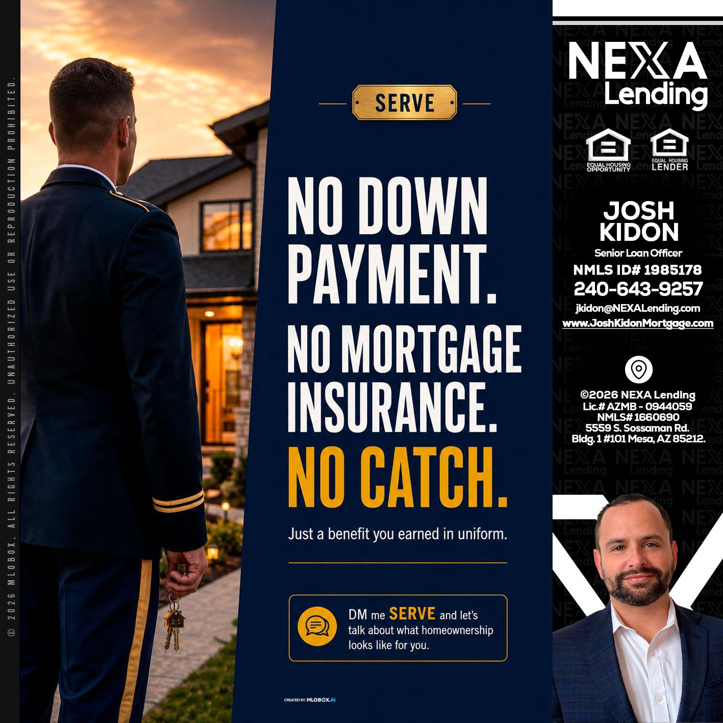 NO DOWN PAYMENT - Joshua Kidon -Senior Loan Officer