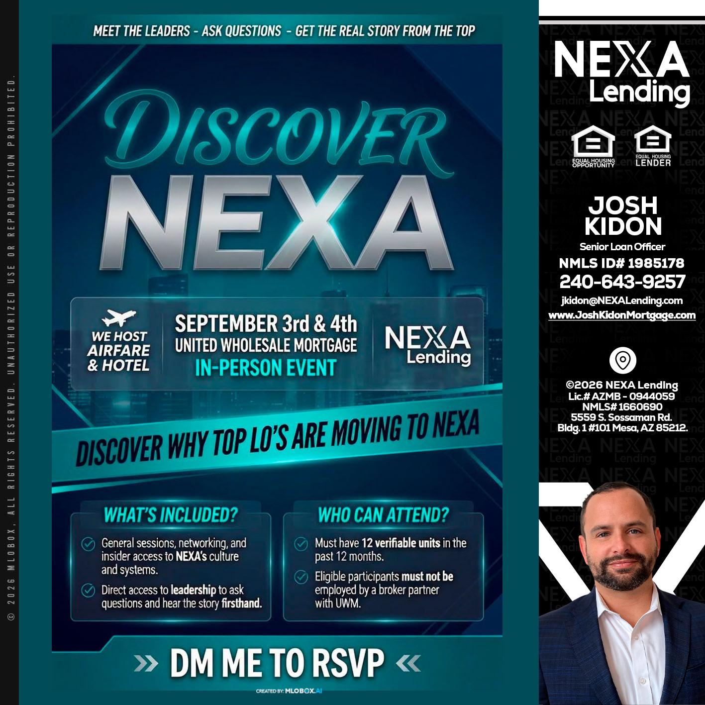 DISCOVER NEXA - Joshua Kidon -Senior Loan Officer