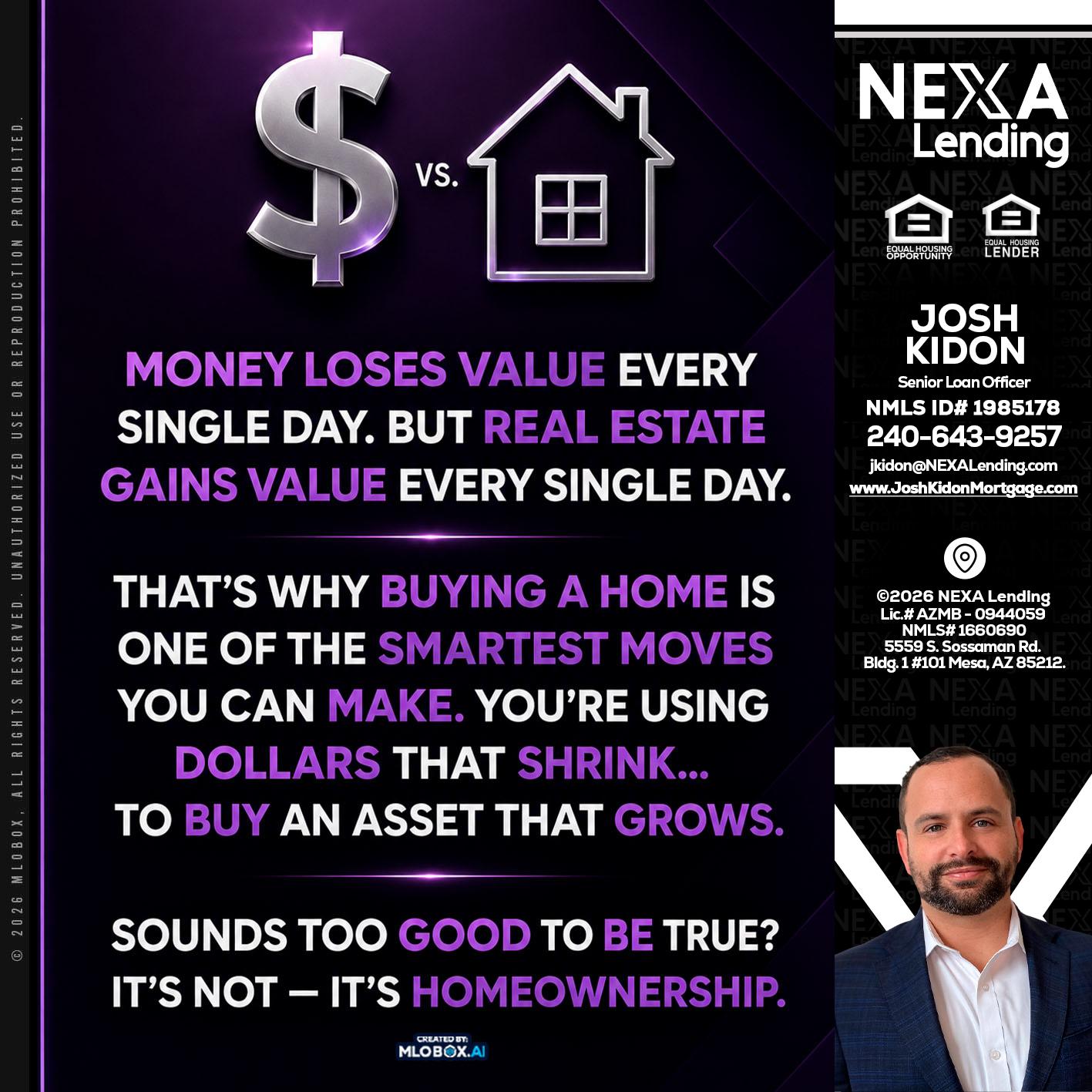 MONEY LOSES - Joshua Kidon -Senior Loan Officer