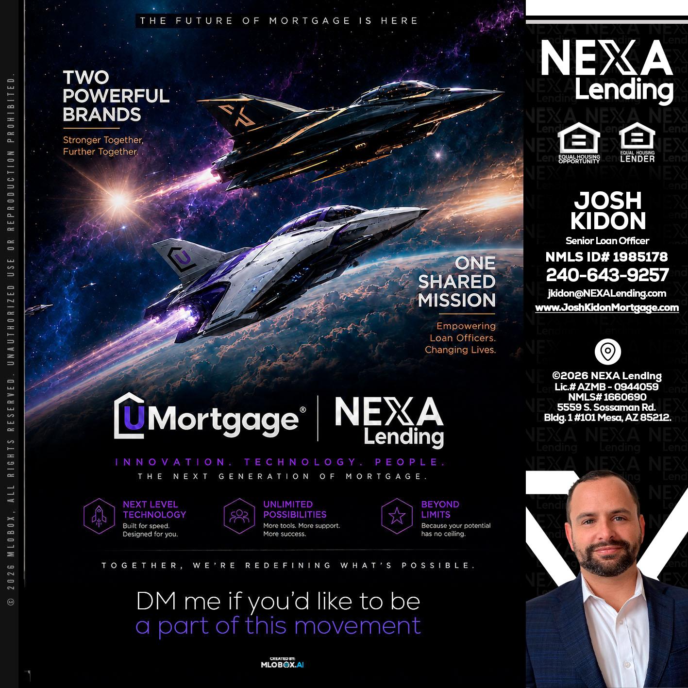 U Mortgage + NEXA lending - Joshua Kidon -Senior Loan Officer