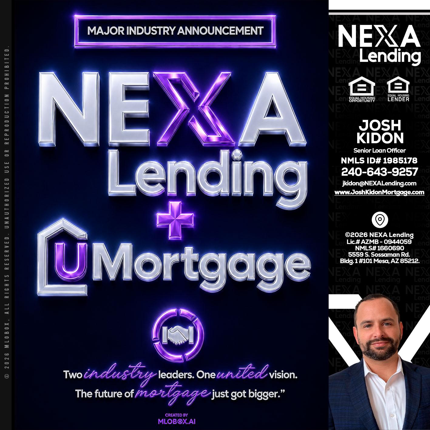 NEXA LENDING U MORTGAGE - Joshua Kidon -Senior Loan Officer